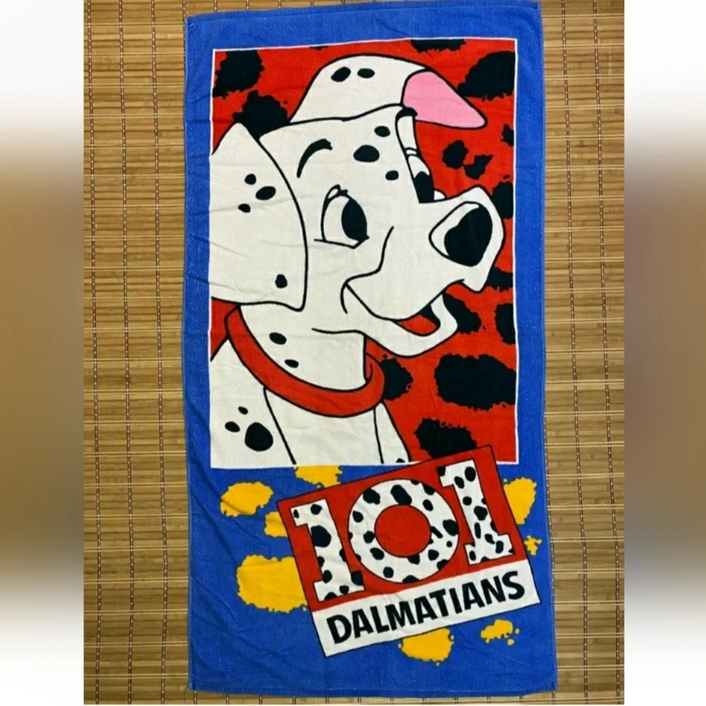 90s Disney 101 Dalmatians Vintage Large Beach Towel